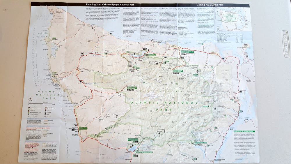 Map of Olympic National Park