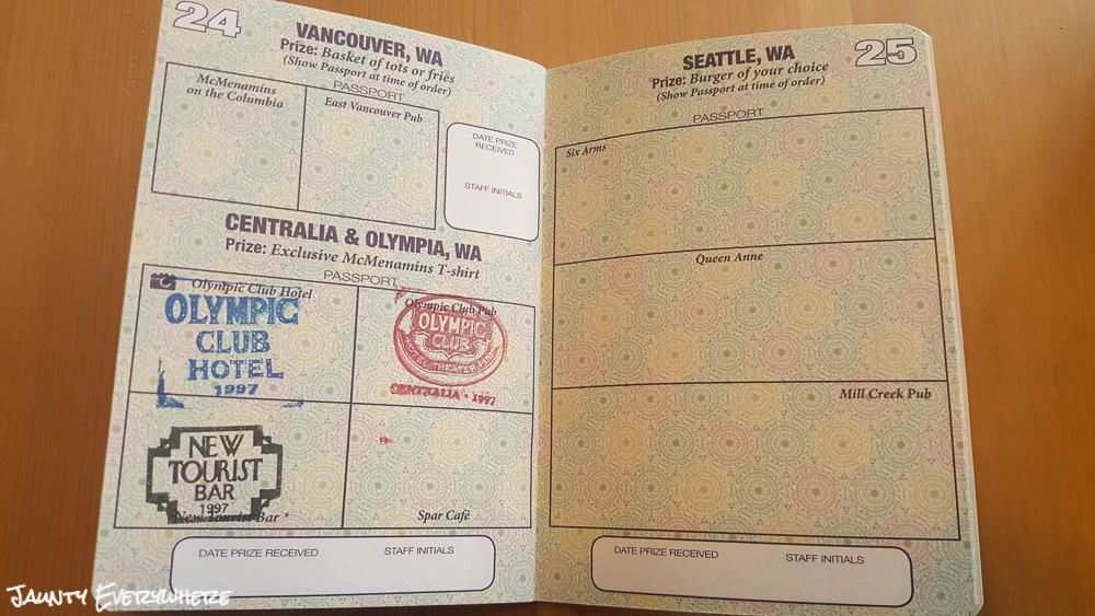 An image of a McMennamins passport.