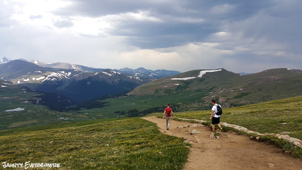 hiking to Bierstadt Mountain in Colorado