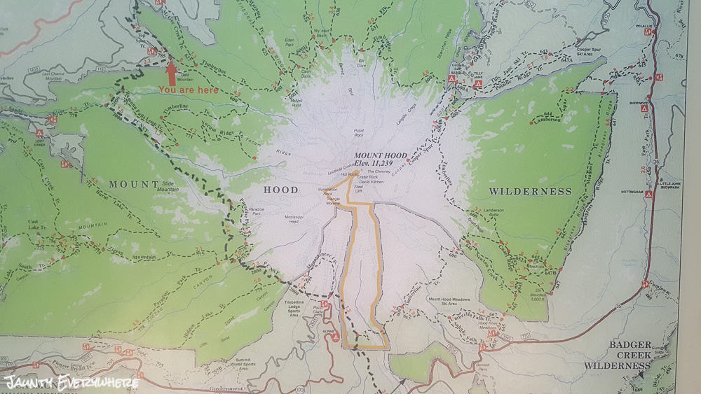 Map of Timberline Trail