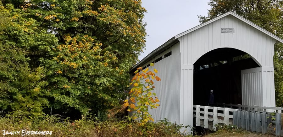 Covered bridge on the Cottage Grove Scenic Covered Bridge Bikeway