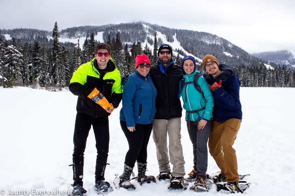 Group of snowshoers
