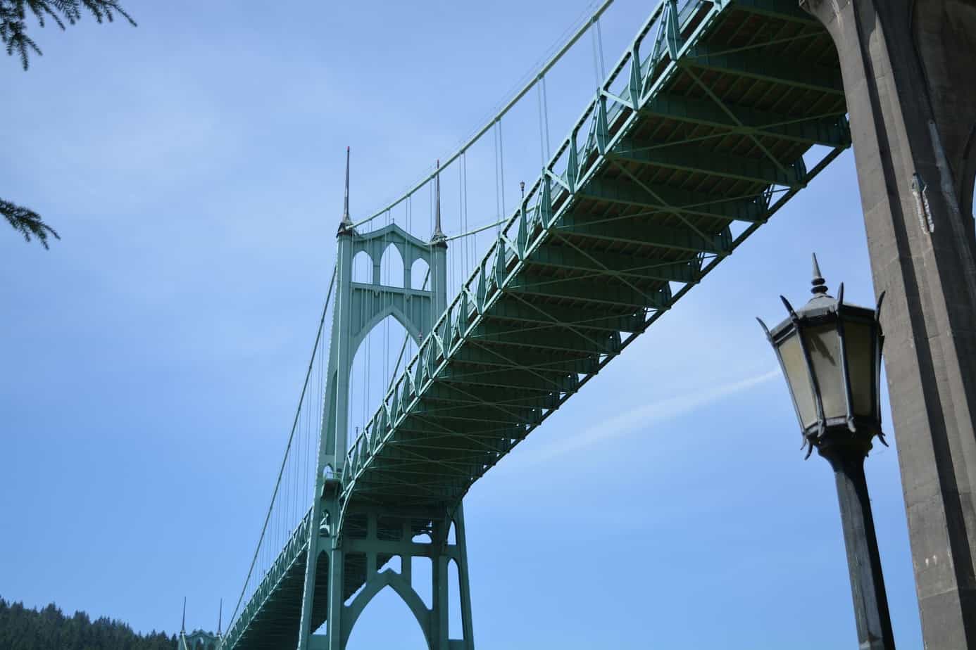 St. Johns bridge and blue sky