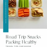 Pinterest Pin highlighting how to pack road trip snacks