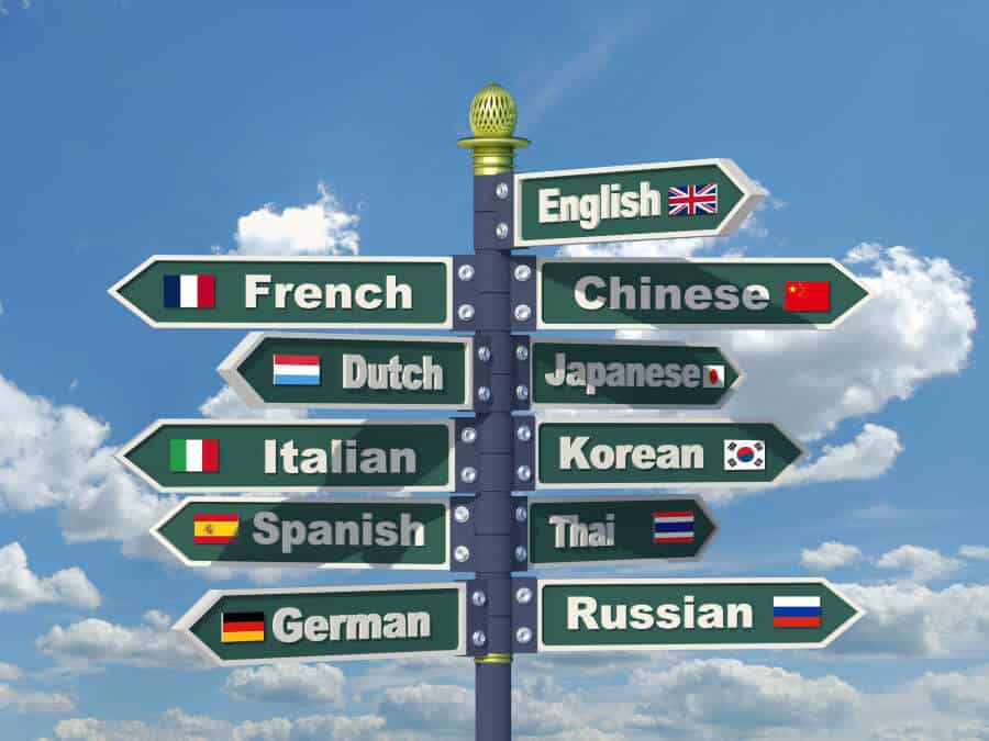 street signs pointing to different countries, this is why travelers need italki