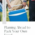 Pinterest Pin highlighting tips and tricks to pack your own food when you travel