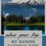 Pinterest pin highlighting how to plan a trip to Mt. Rainier National park