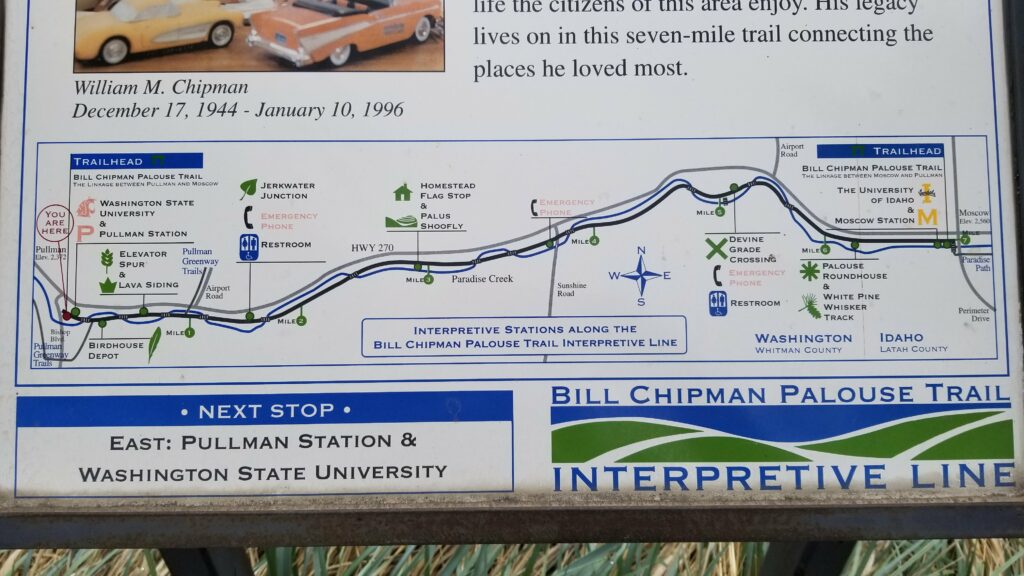 map to Bill Chapman Trail