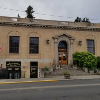 historic post office housing Paradise Creek Brewpub in Pullman, Washington
