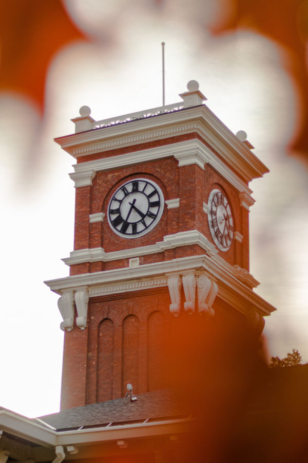 clock tower on WSU campus